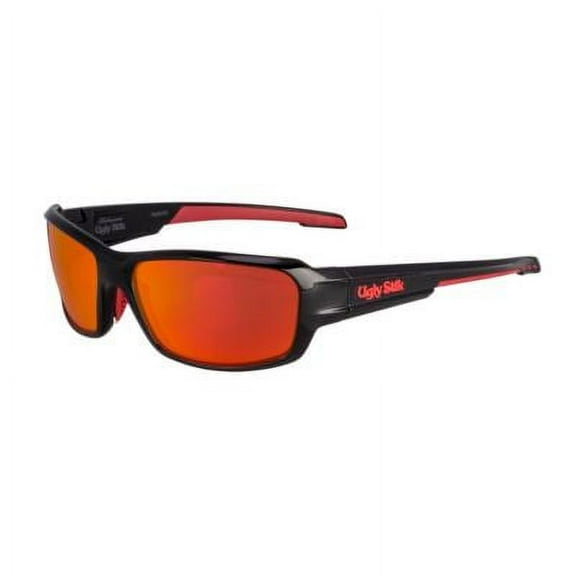 Ugly Stik USK010 Polarized Sunglasses; Gloss Black/Copper/Red Mirror