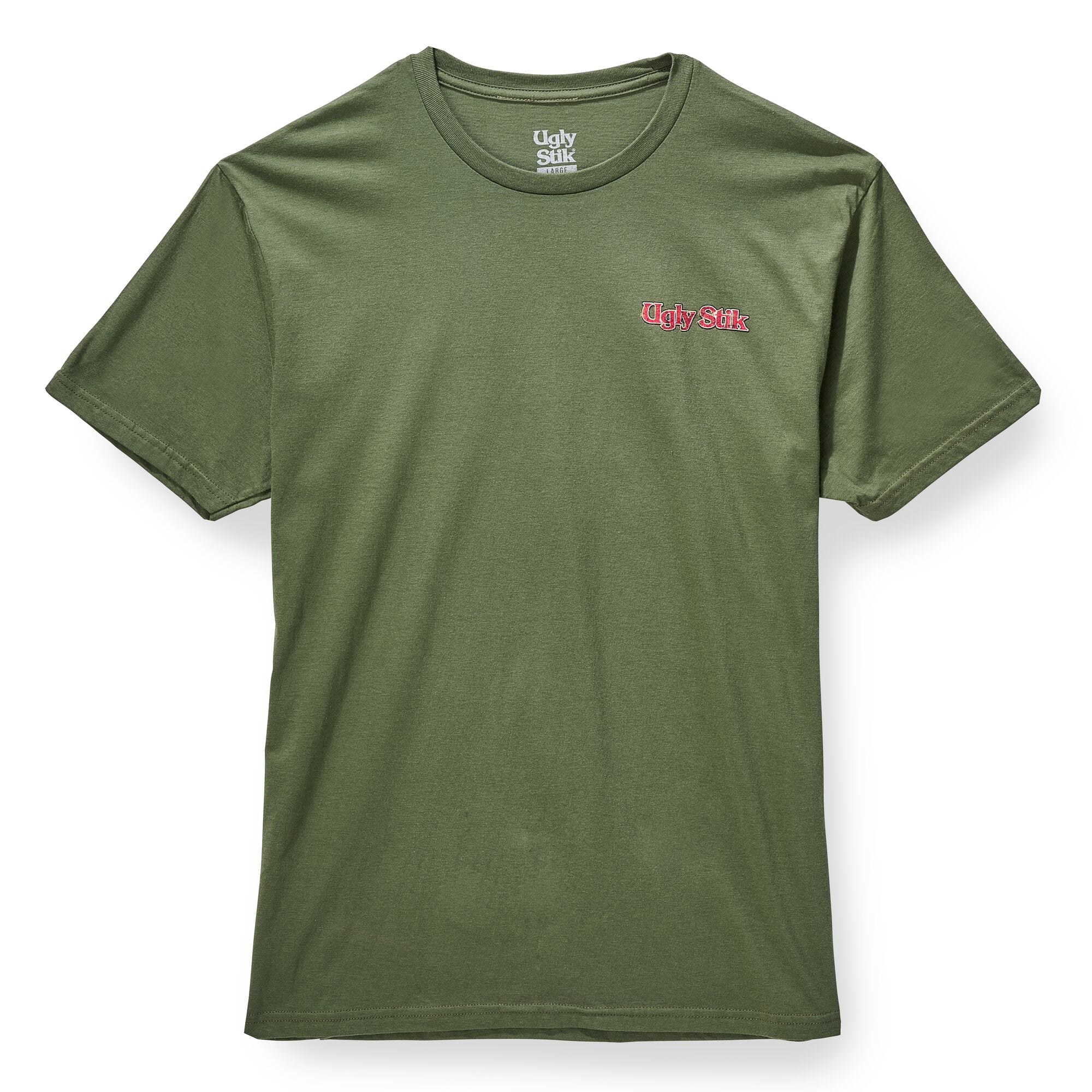 Ugly Stik Vintage Bass T-Shirt, Size M (Military Green)