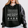 thumbnail image 1 of Ugly Sweater Merry - Women's Lightweight Garment Dyed Sweatshirt, 1 of 7