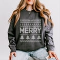 thumbnail image 1 of Ugly Sweater Merry - Women's Lightweight Garment Dyed Sweatshirt, 1 of 7