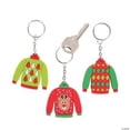 thumbnail image 1 of Ugly Sweater Rubber Key Chain - Party Favors - 12 Pieces, 1 of 1