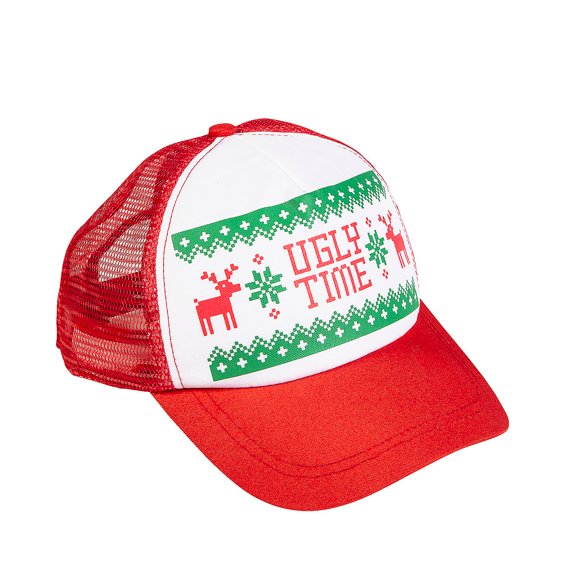 Ugly Sweater Trucker Hats - 6 Pc