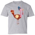 thumbnail image 1 of Thanksgiving Day Youth Shirt - Cute Turkey Graphic Tee for Kids Boys Girls XS S M L XL, 1 of 2