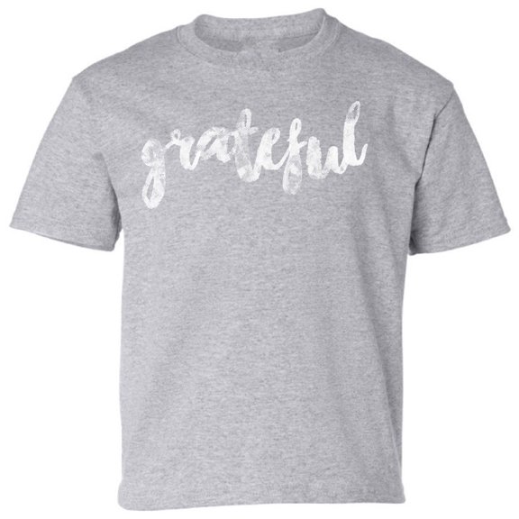 Ugly Thanksgiving Day Youth Shirt - Grateful Graphic Tee for Kids Boys Girls XS S M L XL