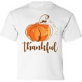 thumbnail image 1 of Thanksgiving Day Youth Shirt - Thankful Pumpkin Graphic Tee for Kids Boys Girls XS S M L XL, 1 of 2