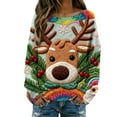 thumbnail image 1 of Ugly sweater christmas women Knit Sweater Long Sleeve For Holiday Size Casual Pullover Cozy Winter Fashion winter clothing for women, 1 of 5