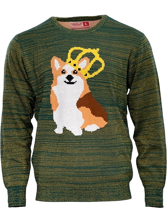 Queen Corgi Holiday Season Dog Lovers Adult Knitted Funny Festive Unisex Xmas Jumper