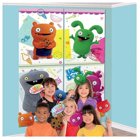 UglyDolls Movie Jumbo Wall Poster Decorating Kit w/ Photo Props (16pc)