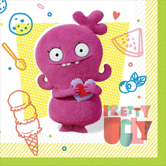 "UglyDolls Movie" Multicolor Luncheon Party Napkins, 6.5" x 6.5", 16 Ct.