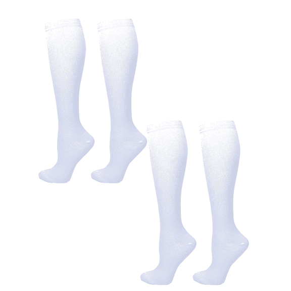 Ugoldhm 2 Pair Mens Compression Socks, 8-15 mmHg Knee High Over Calf Length for Comfort & All-Day Support