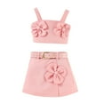 thumbnail image 1 of Ugoldhm 2 Piece Girls Outfits Strappy Top and Skirt Set Cute Fashion Clothing Size 1-8, 1 of 3