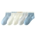 thumbnail image 1 of Ugoldhm 3-14 Years Kids Cute Funny Crew Socks Cotton Novelty Socks All Weather Slipper Socks for Boys Girls 5 Pairs, 1 of 3
