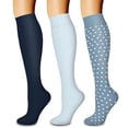 thumbnail image 1 of Ugoldhm 3 Pair Compression Socks Women, Knee High Firm Support for Sports, Nurse, Medical, Travel & Everyday Wear, 1 of 2