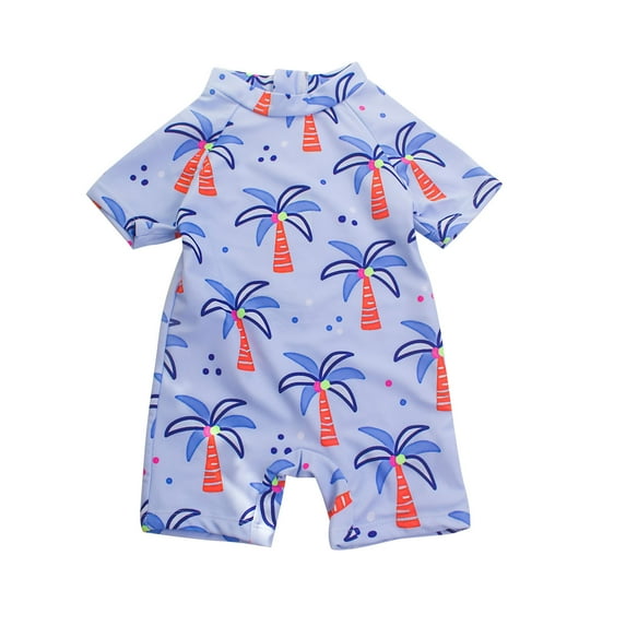 Ugoldhm 3Months-3Years Toddler Boy Girl Short Sleeve One Pieces Swimsuit Romper Jumpsuit Beach Bathing Suit Swimwear