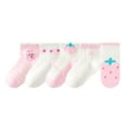 thumbnail image 1 of Ugoldhm 5 Pairs Socks for Girls Boys Cute Patterns Crew Cotton Cute Socks for Kids Size 1-12, 1 of 3