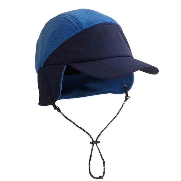 Ugoldhm Adults Waterproof Trapper Hat - Winter Warm Fleece Lined Baseball Cap with Earflaps & Drawstring