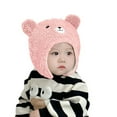 thumbnail image 1 of Ugoldhm Baby Cute Winter Hat Sherpa Windproof Warm Cap with Bear Ear, Size for 1-2 Years, 1 of 6