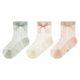thumbnail image 1 of Ugoldhm Baby Girl Boy Toddler Infant Socks Cute Summer Soft Cotton Thin Mesh Socks 3 Pairs 0-5T, 1 of 3