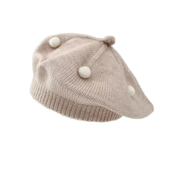 Ugoldhm Baby Girls French Beret Hat - Elegant Cute Artist Cap for Fall Winter Warm, Sizes 3M-2Y