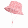 thumbnail image 1 of Ugoldhm Baby Toddler Cute Print Sun Hat, Quick Dry Breathable Wide Brim Bucket Hat with Adjustable Chin Strap, UV Protection Summer Cap, 1 of 7