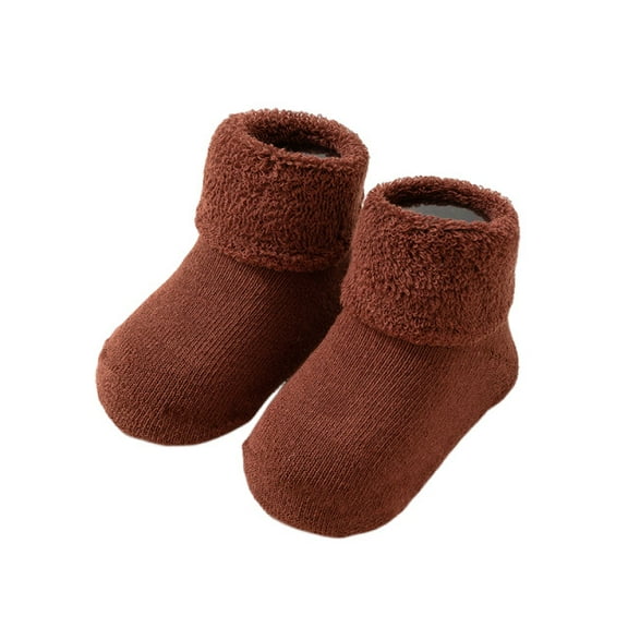 Ugoldhm Baby Toddler Non-Slip Slipper Socks - Unisex Indoor Floor Thick Warm Socks for Prewalkers