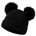 thumbnail image 1 of Ugoldhm Baby Winter Beanie Hat - Warm Fleece Lined Cap with Plush Ball for Newborns to 1 Years, 1 of 6
