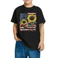 thumbnail image 1 of Ugoldhm Boys 4th of July Cotton Tees Star Spangled Summer Shirts Size 3-10 Relaxed Fit Crew Neck Patriotic Tops, 1 of 6