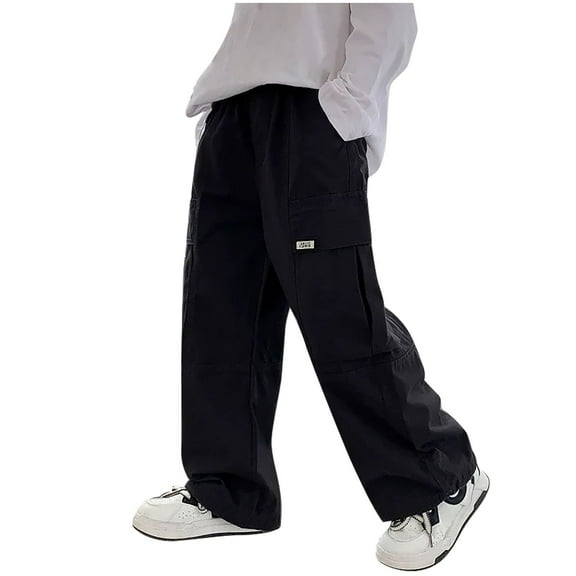 Ugoldhm Boys Cargo Pants Baggy Full Length Palazzo Trouser Boys Fashion Outfits 5-15 Years