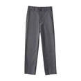 thumbnail image 1 of Ugoldhm Boys Flat Front Uniform Pants - Button Closure Straight Leg Dress Pants for 3-16 Years, 1 of 3