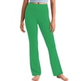 thumbnail image 1 of Ugoldhm Girl's High Waist Flare Yoga Pants – Stretch Fabric Bootcut Palazzo Pants for Workout, Loungewear, 1 of 8