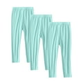 thumbnail image 1 of Ugoldhm Girls' 3-Pack Stretch Leggings - Elastic Waist Full Length Lightweight Bottoms, 2-13 Years, 1 of 8