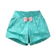 thumbnail image 1 of Ugoldhm Girls Active Shorts Print Outdoor Activity Bow Cotton Casual Shorts Girls' Summer Clothing Size 2-12, 1 of 3