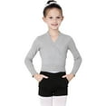 thumbnail image 1 of Ugoldhm Girls' Ballet Wrap Top Crop Dance Shawl Cardigan Coat Warm Up Leotard Jacket, Sizes 5-15 Years, 1 of 7