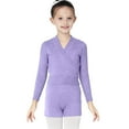thumbnail image 1 of Ugoldhm Girls' Ballet Wrap Top Crop Dance Shawl Cardigan Coat Warm Up Leotard Jacket, Sizes 5-15 Years, 1 of 5