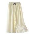 thumbnail image 1 of Ugoldhm Girls Bow Wide-Leg Pant Everyday Summer Relaxed Comfortable Casual Wear Trousers 6Months-8Years, 1 of 9