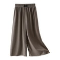 thumbnail image 1 of Ugoldhm Girls Bow Wide-Leg Pant Summer Everyday Relaxed Comfortable Casual Wear Trousers 6Months-8Years, 1 of 9