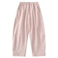 thumbnail image 1 of Ugoldhm Girls Boys Fall Casual Joggers - Elastic Waist Wide Leg Baggy Trousers, Fall Spring Pants, 1 of 6