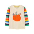 thumbnail image 1 of Ugoldhm Girls Boys Tops Crewneck Rainbow Striped Long Sleeve Shirts Graphic Cotton Fall Shirts, 1 of 6