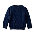 thumbnail image 1 of Ugoldhm Girls Cable Knit Sweater, Crew Neck Long Sleeve Raglan Casual Pullover Jumper for Little & Big Kids, 1 of 7
