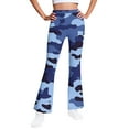 thumbnail image 1 of Ugoldhm Girls Camo Flare Leggings - High Waisted Soft Yoga Pants for Gym Sports & Hiking, Sizes 5-16 Years, 1 of 6