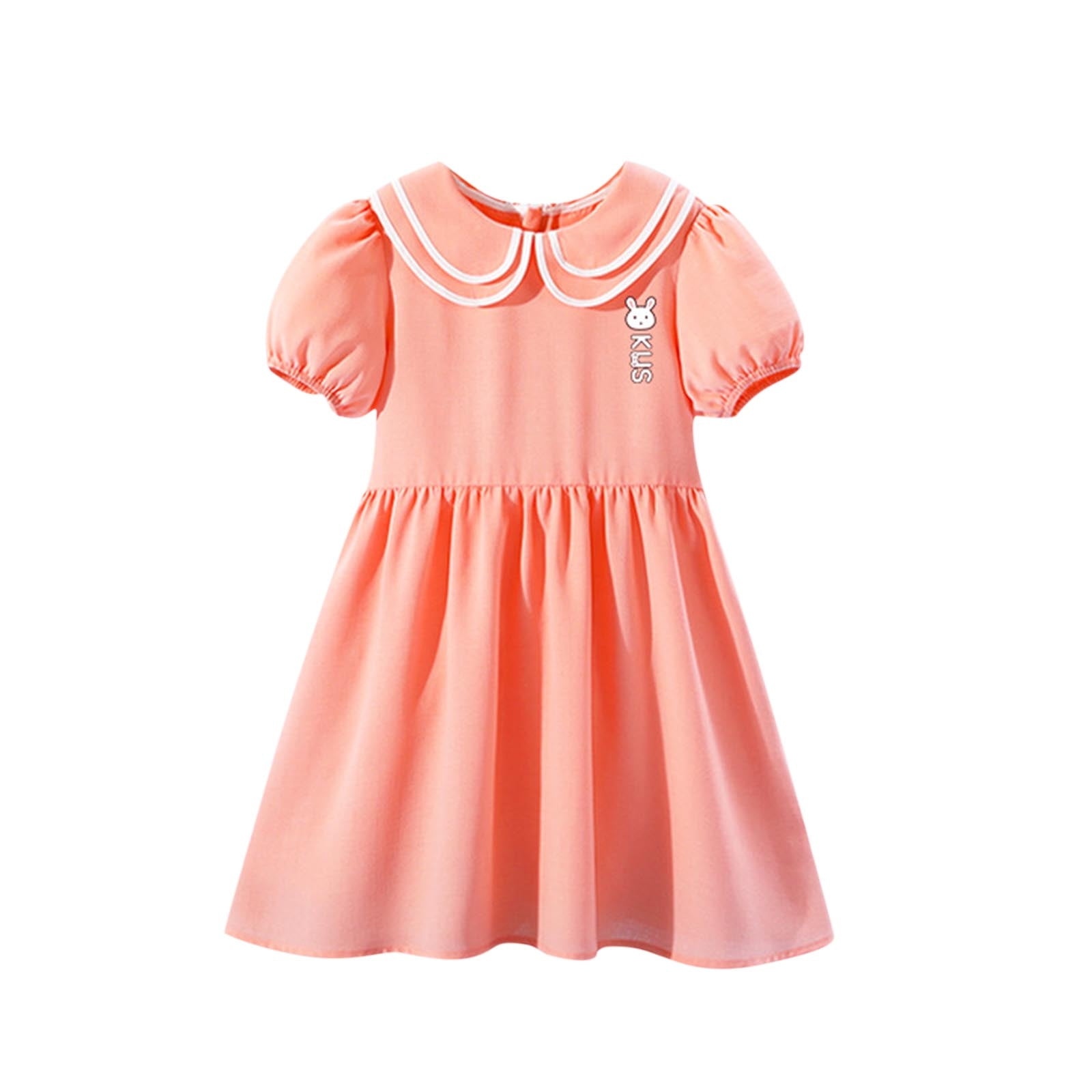 Nautinati Girls Printed Peter Pan Collar Cotton Dress main image 1