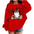 thumbnail image 1 of Ugoldhm Girls Halloween Floral Print Crew Neck Sweatshirt Long Sleeve Loose Fit Casual Pullover, 1 of 5