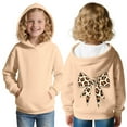 thumbnail image 1 of Ugoldhm Girls Hooded Sweatshirts Pullover Printed Shirts Leopard Bow Fall Fashion Outerwear 3-13 Years, 1 of 5