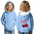 thumbnail image 1 of Ugoldhm Girls Hoodies Pullover Sweatshirts Fruit Bow Printed Shirts Fall Fashion Outerwear 3-13 Years, 1 of 5