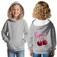 thumbnail image 1 of Ugoldhm Girls Hoodies Pullover Sweatshirts Fruit Bow Printed Shirts Fall Fashion Outerwear 3-13 Years, 1 of 5
