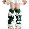 thumbnail image 1 of Ugoldhm Girls' Knit Leg Warmers with Cute Bow, Winter Warm & Soft Socks Accessories for Kids 3-15 Years, 1 of 3