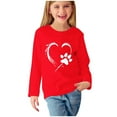 thumbnail image 1 of Ugoldhm Girls Long Sleeve Shirts Round Neck Fashion Graphic Tops Fall Tunic Tees Sizes 3-13, 1 of 4