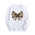 thumbnail image 1 of Ugoldhm Girls Long Sleeve Tops Crewneck Leopard Print Bow Graphic Tees Fall Fashion Cute Shirts, 1 of 8