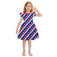 thumbnail image 1 of Ugoldhm Fourth of July Print Girls Dresses Loose Pleated Sleeveless Sundress Summer Outfits 3-10 Years, 1 of 5