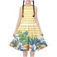 thumbnail image 1 of Ugoldhm Girls Casual Dresses Sleeveless Cute Print Breathable Boho Dress A-Line Dress Summer Outfits Size 4-14, 1 of 6